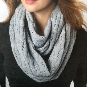 Black cashmere infinity scarf